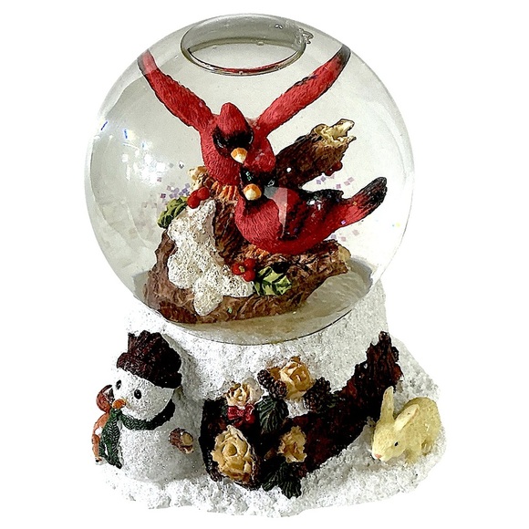 Cracker Barrel Other - Cracker Barrel Vintage Musical Snow Globe White Christmas Song Cardinal Red Bird
